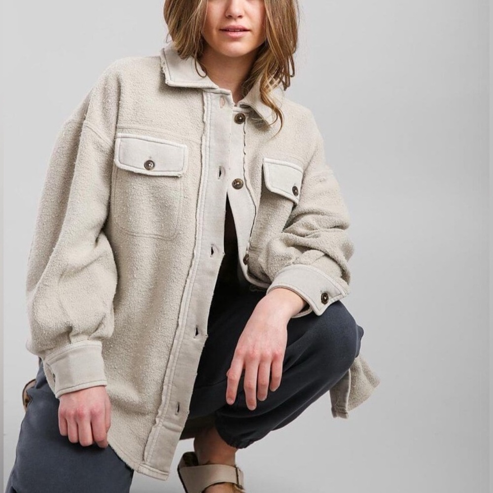 Free people ruby jacket ; Women's Cream Button-Up Jacket - Picture 2 of 7
